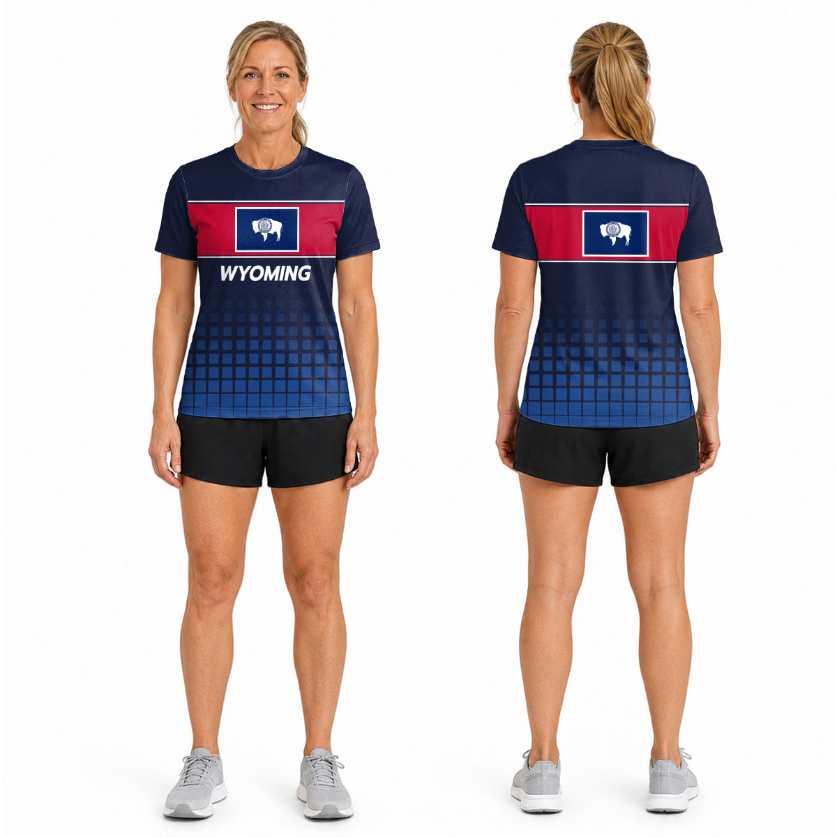 Wyoming State Pride Tech Running T-Shirt