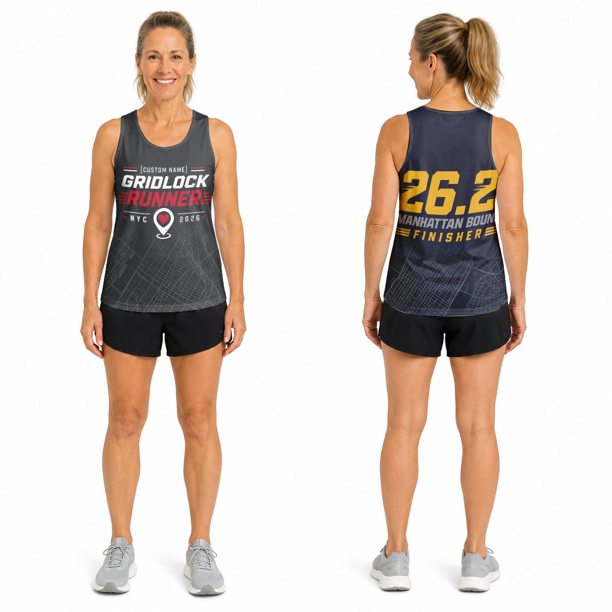 City Gridlock The NYC Race Day Running Tank Top