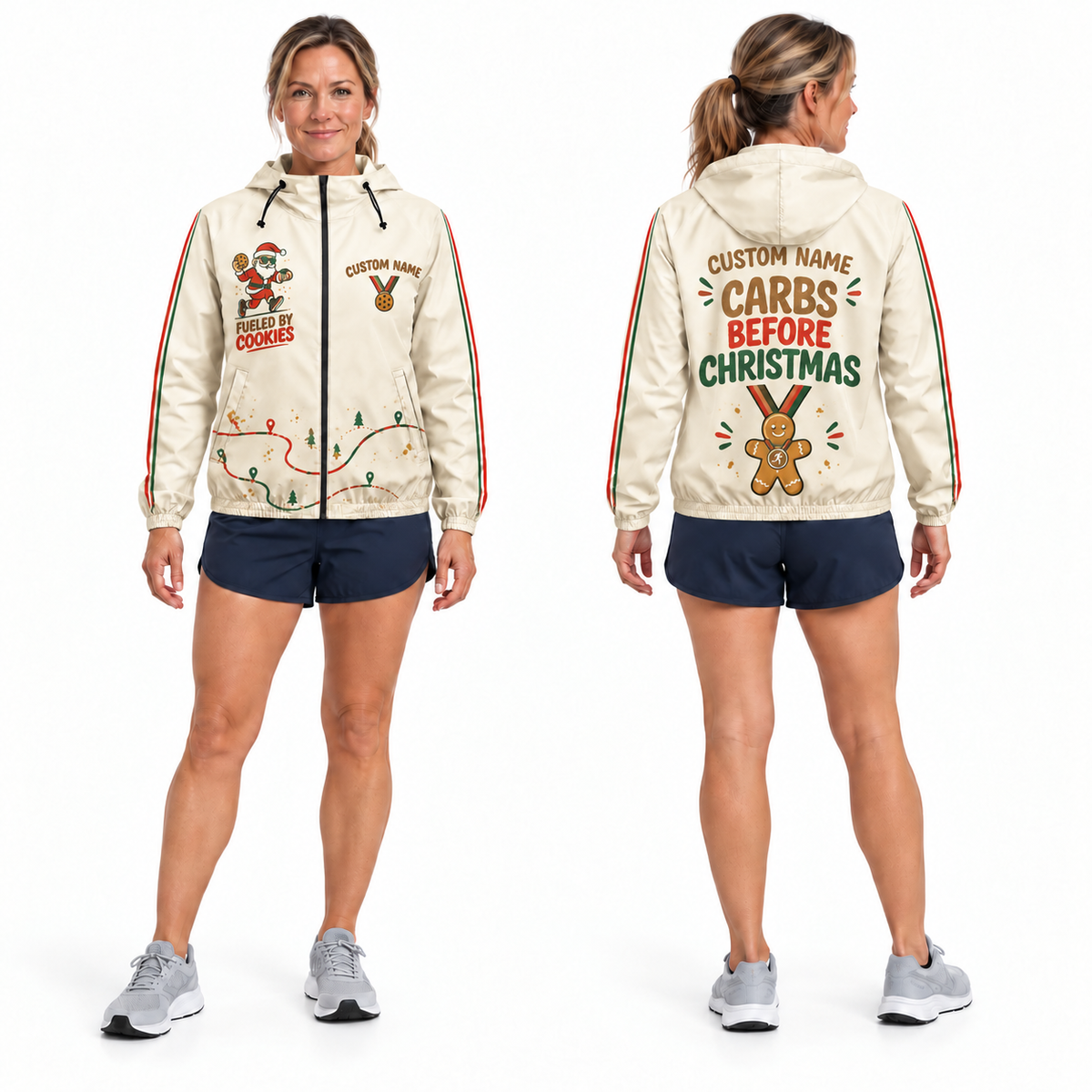 Custom Name Fueled by Cookies Running Windbreaker Jacket