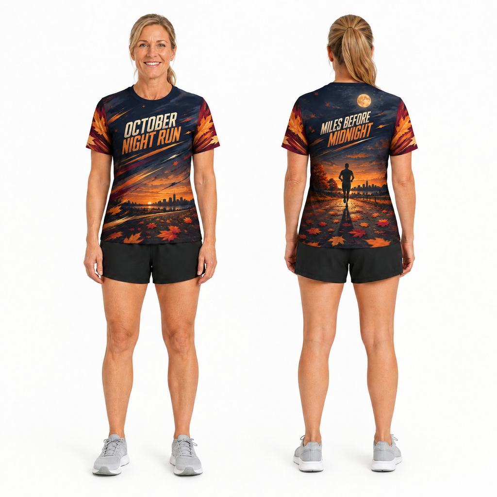 October Night Run Halloween Tech Running T-Shirt