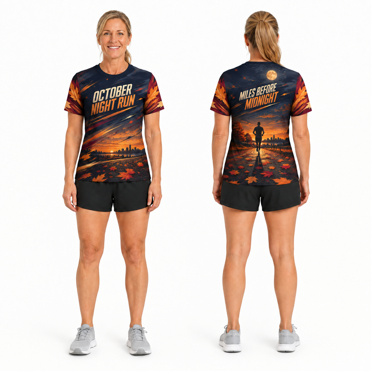 October Night Run Halloween Tech Running T-Shirt