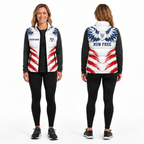 Eagle Wings Stars & Stripes Sleeveless Running Puffer Jacket