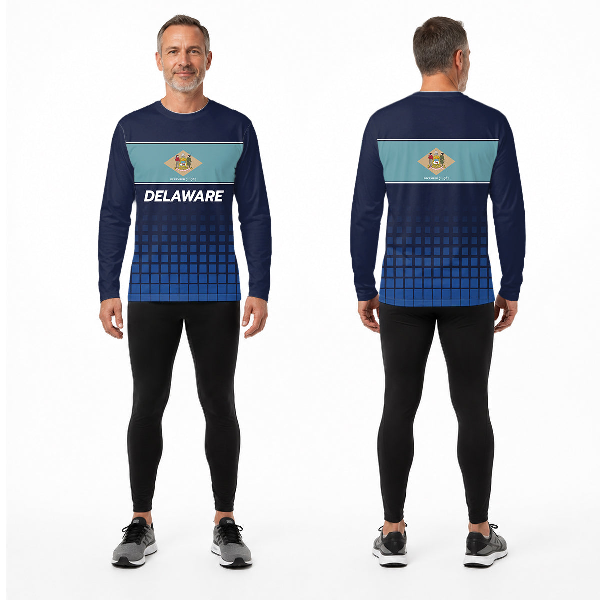 Delaware State Pride Long Sleeve Running T-Shirt