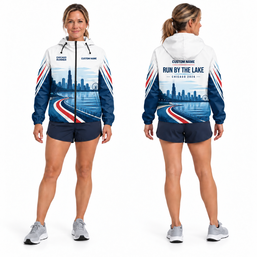 Custom Name Lakefront Runner Running Windbreaker Jacket