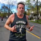Funny Dad Running Tank Top Run On Dad Bod Tech Singlet