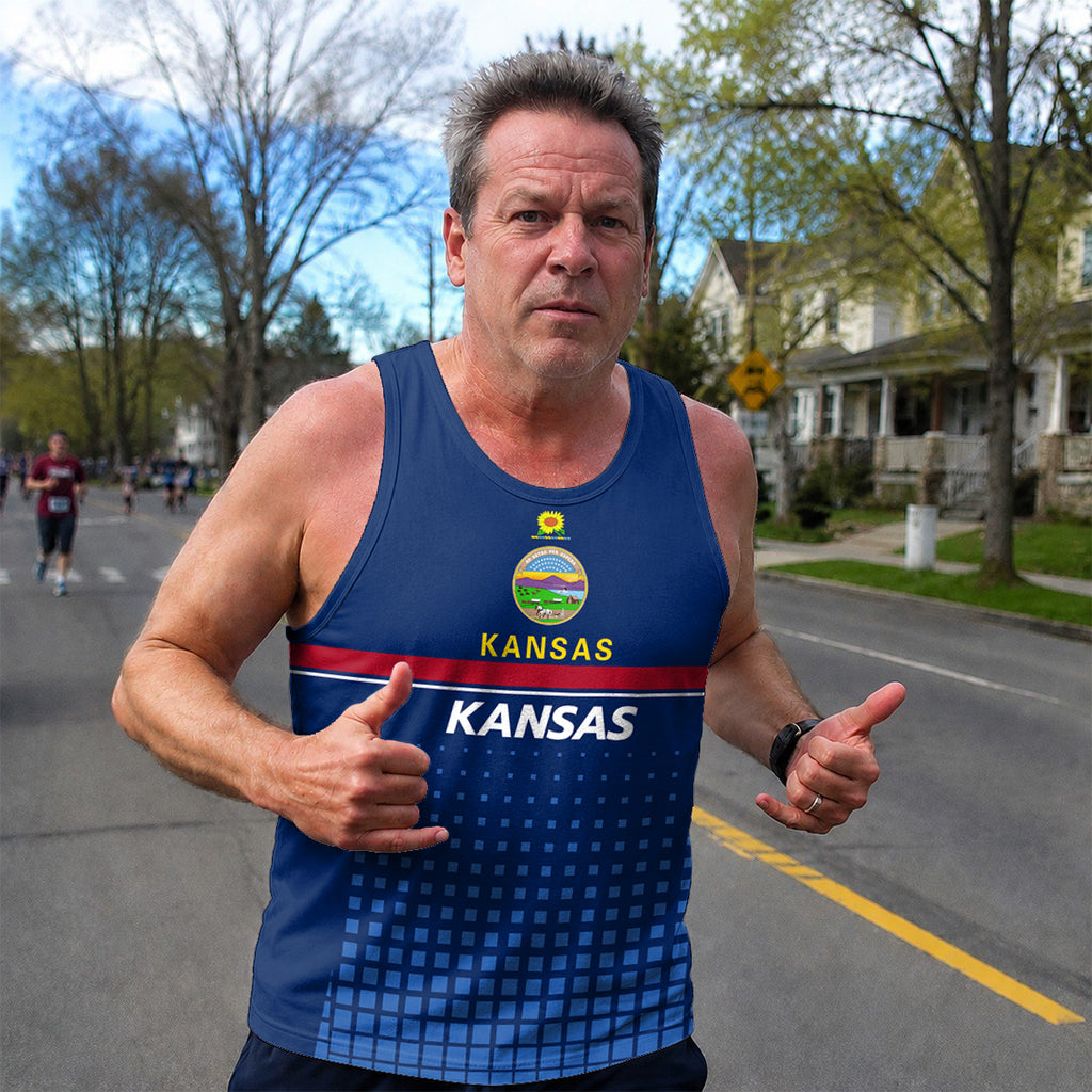 Patriotic Tech Running Tank Top - Kansas State Pride Running Singlet