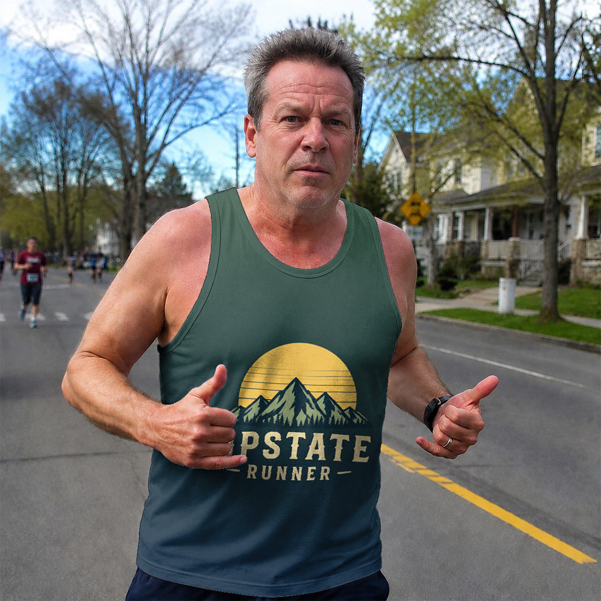 Upstate Mountain Gradient New York Running Tank Top