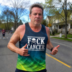 Cancer Fighter Running Tank Top Cancer Skull Running Singlet for Men and Women
