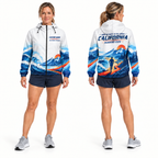 Custom Name California From Coast To Mountains Running Windbreaker Jacket