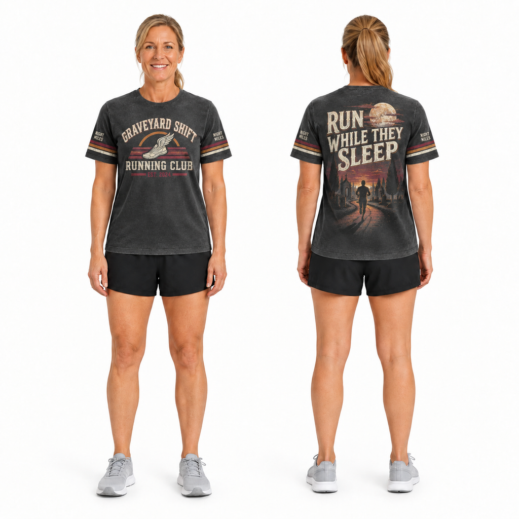 Graveyard Shift Running Club Halloween Tech Running T-Shirt