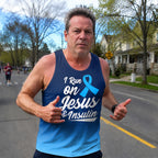 Diabetes Fighter Running Tank Top Run On Jesus and Insulin Running Singlet for Men and Women
