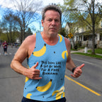 Funny Running Tank Top _ Free Banana Tech Running Singlet