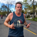 Veteran Tech Running Tank Top - Patriotic Eagle Running Singlet