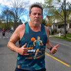 Funny Running Tank Top I Hate Running Geometric Tech Singlet