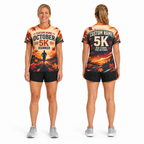 Custom Name October 5K Runner Halloween Tech Running T-Shirt