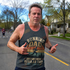 Funny Dad Running Tank Top Like Regular Dad Only Cooler Tech Singlet