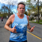 Colorado Running Tank Top Blue Rocky Mountain Running Singlet for Men and Women