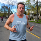 Cat Running Tank Top Hold On I See A Cat Running Singlet for Men and Women