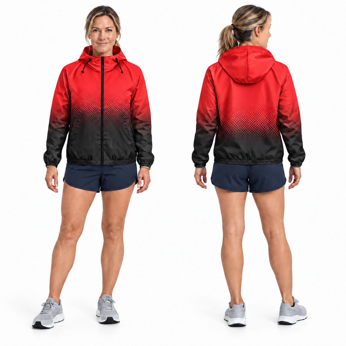 Custom Name State Gradient Speed Fade Running Windbreaker Jacket