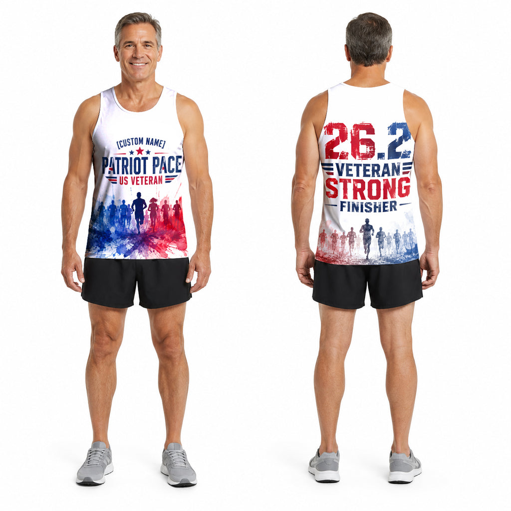 Veteran Patriot Pace The Marine Corp Race Day Running Tank Top