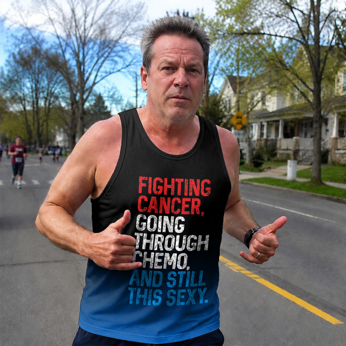 Cancer Fighter Running Tank Top Chemo Fighter Running Singlet for Men and Women