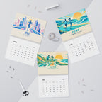 Modern Abstract Sports Art Motivational Quote Running Wall Calendar