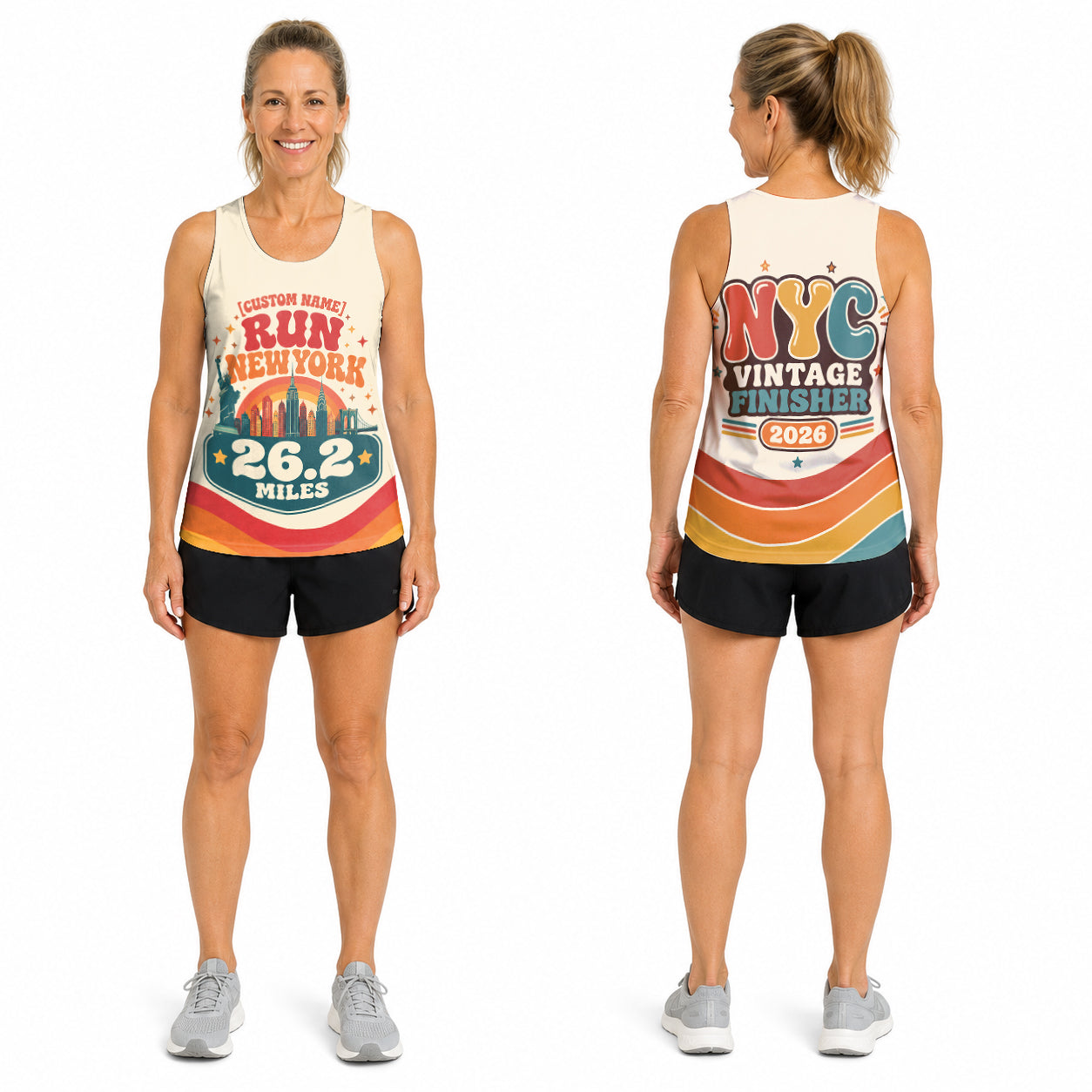 Retro 70s NYC The NYC Race Day Running Tank Top