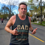 Funny Dad Running Legend Tank Top Tech Running Singlet