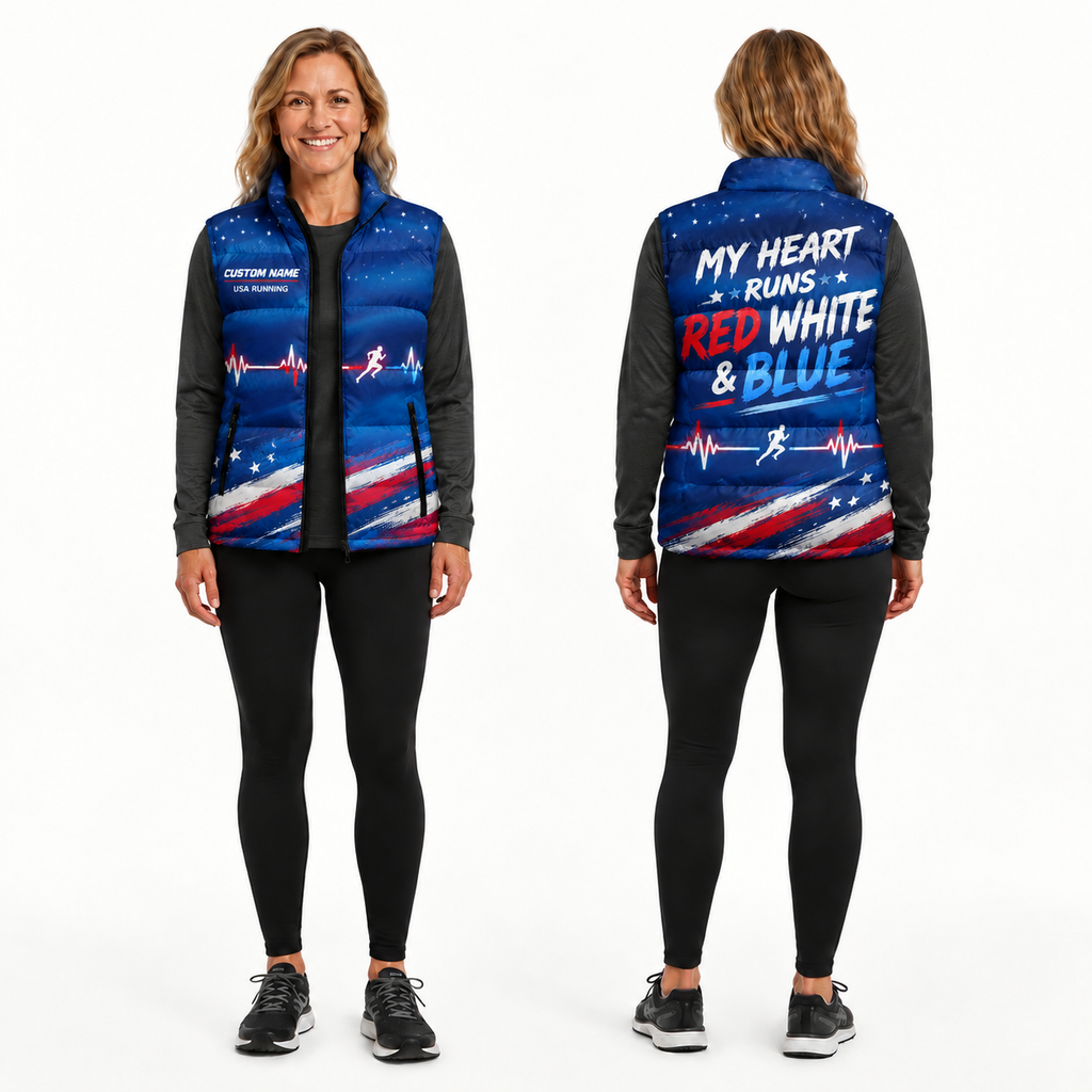 Patriot Pulse USA Sleeveless Running Puffer Jacket