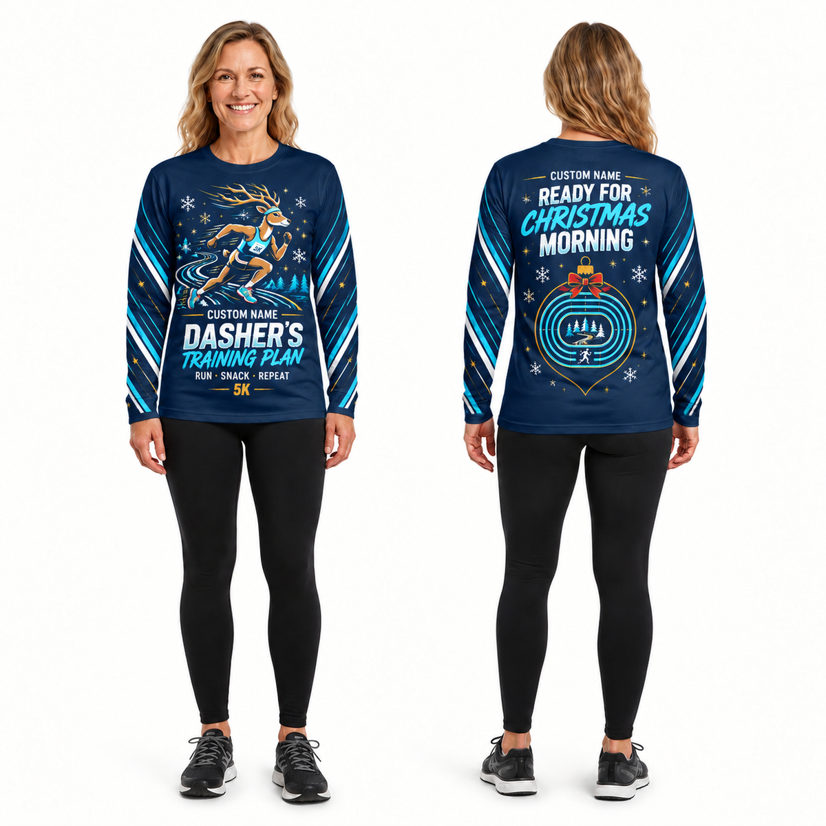 Custom Name Dasher’s Training Plan Running Long Sleeve Shirt