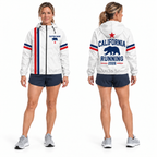 Custom Name California Bear & Star Minimal Running Windbreaker Jacket