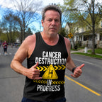 Cancer Fighter Running Tank Top Cancer Destruction Running Singlet for Men and Women