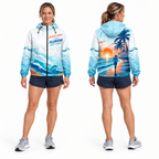 Custom Name Florida Coast Runner Florida Running Windbreaker Jacket