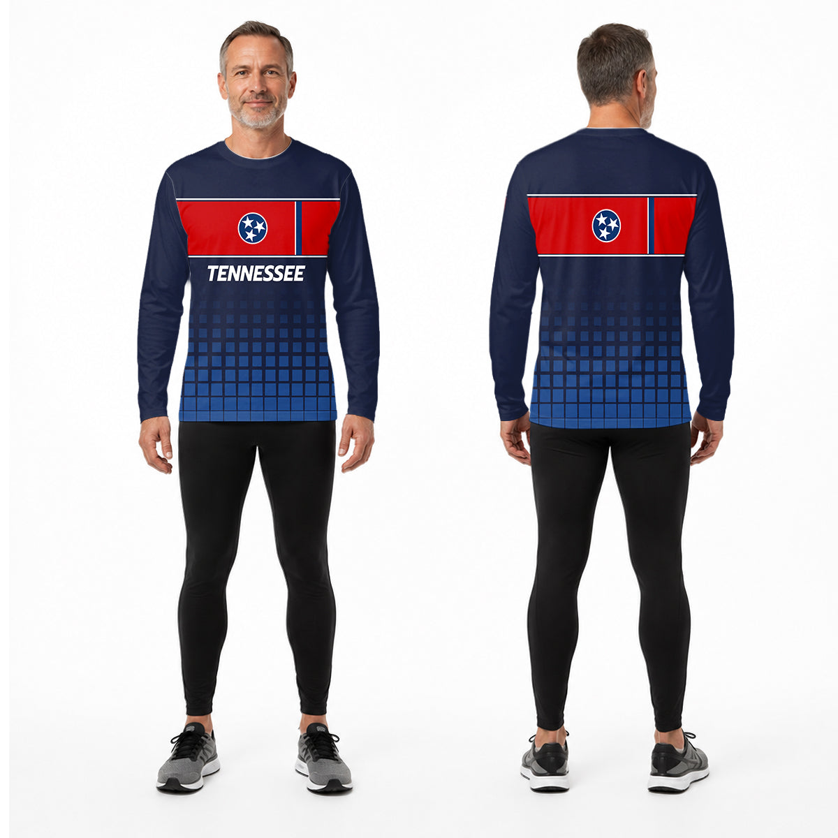 Tennessee State Pride Long Sleeve Running T-Shirt