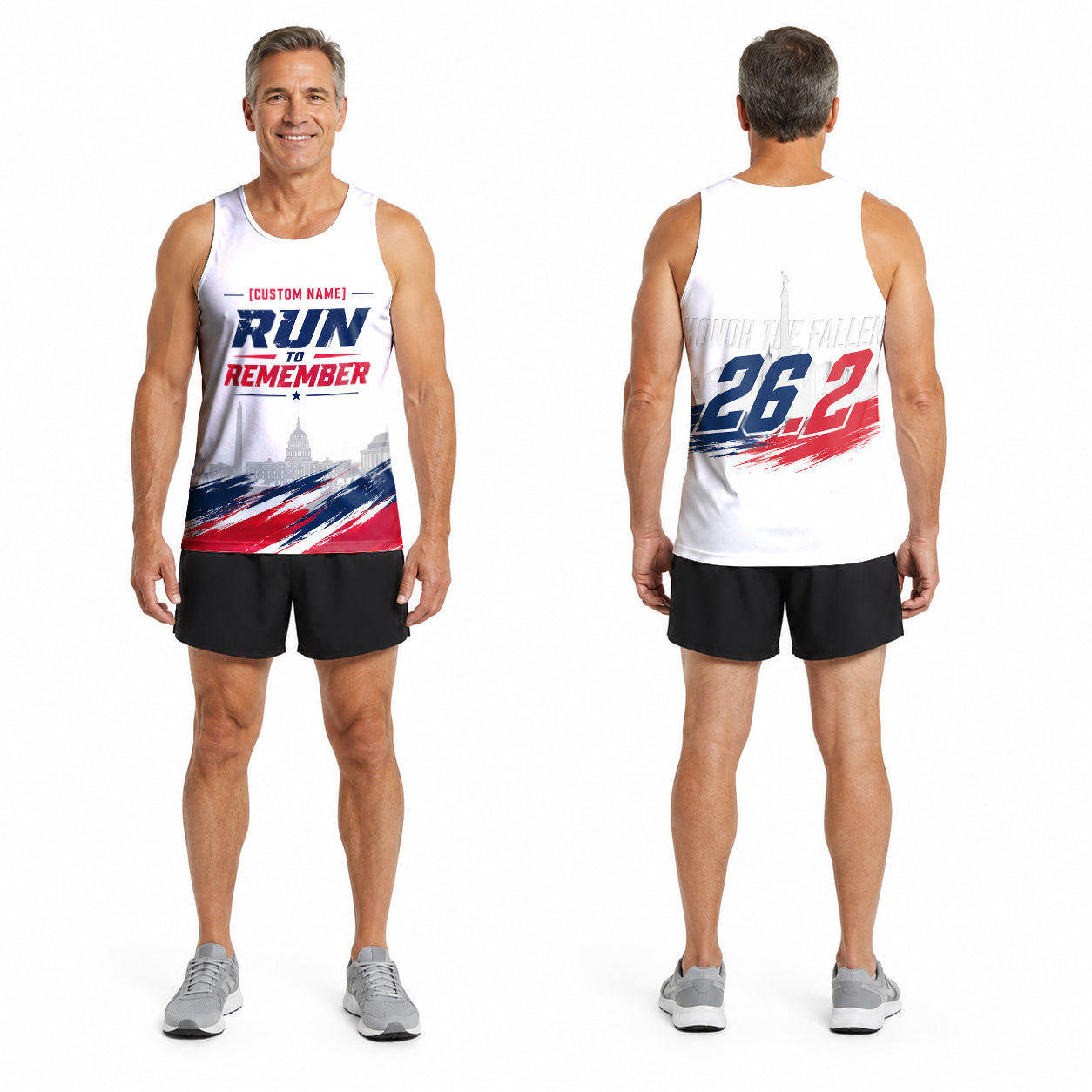 Run To Remember The Marine Corp Race Day Running Tank Top