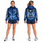 Custom Name Air Force Eagle Sky Shield Running Windbreaker Jacket