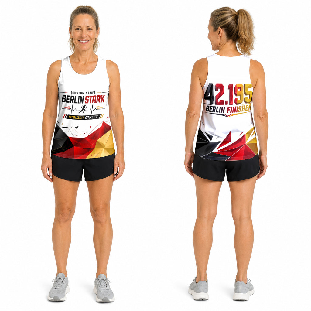 Geometrisches Polygon Berlin Wettkampftag Lauf-Tanktop