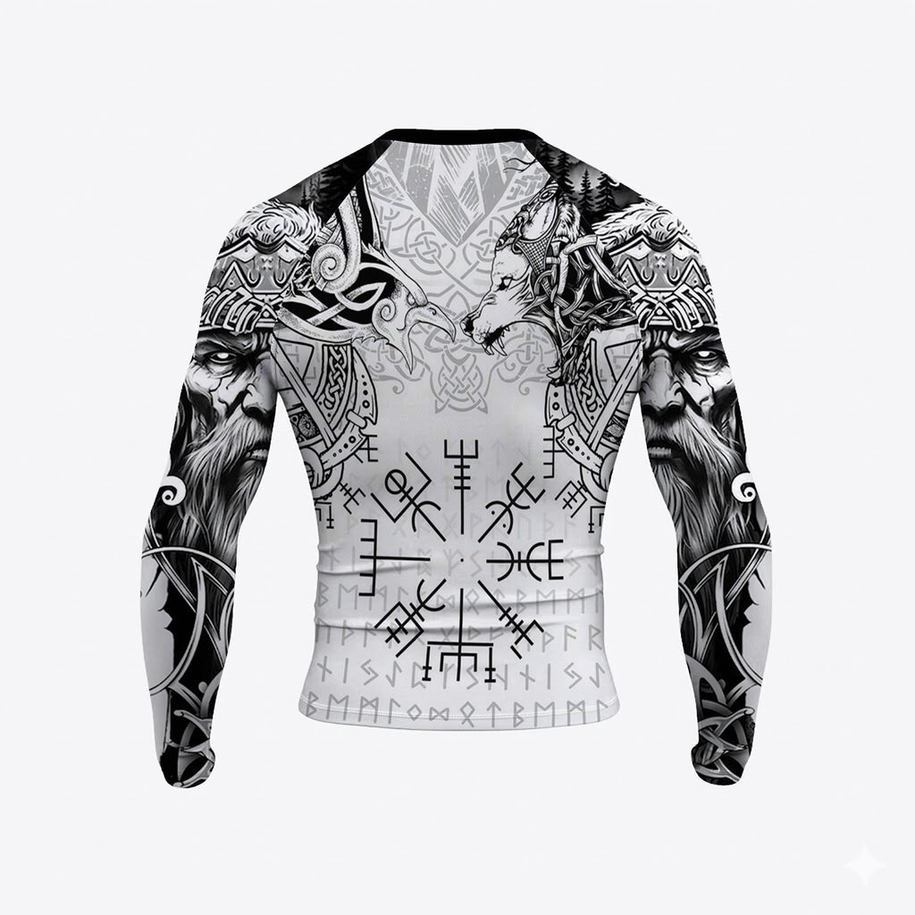 Odin’s Gaze The Fenrir & Vegvísir Guardian BJJ Rash Guard