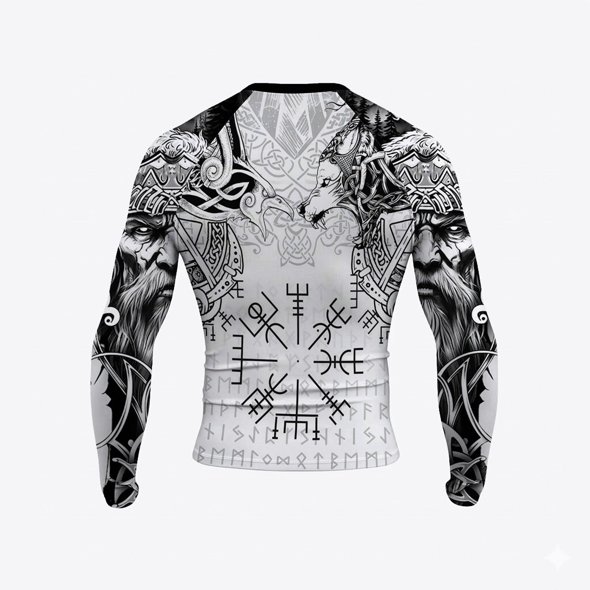 Odin’s Gaze The Fenrir & Vegvísir Guardian BJJ Rash Guard