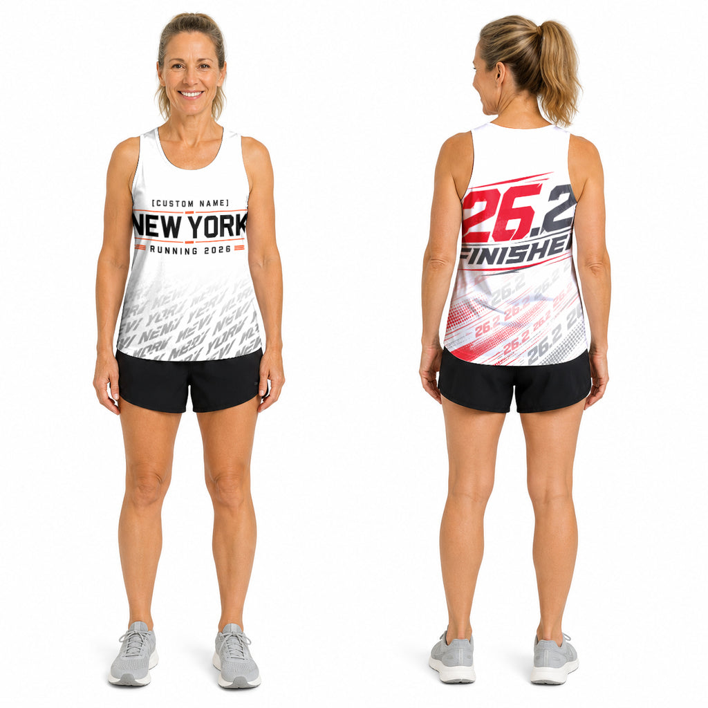 Minimalist Typography The NYC Race Day Running Tank Top