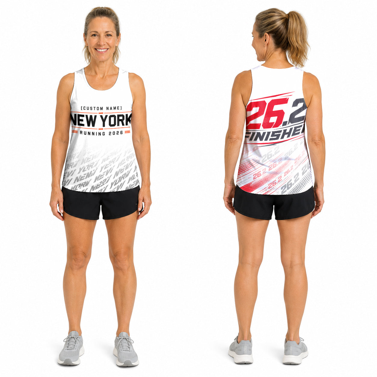 Minimalist Typography The NYC Race Day Running Tank Top