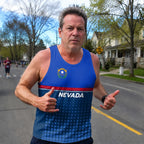 Patriotic Tech Running Tank Top - Nevada State Pride Running Singlet
