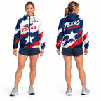 Custom Name Texas Flag Stride Running Windbreaker Jacket