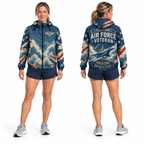 Custom Name Air Force Heritage Flight Running Windbreaker Jacket