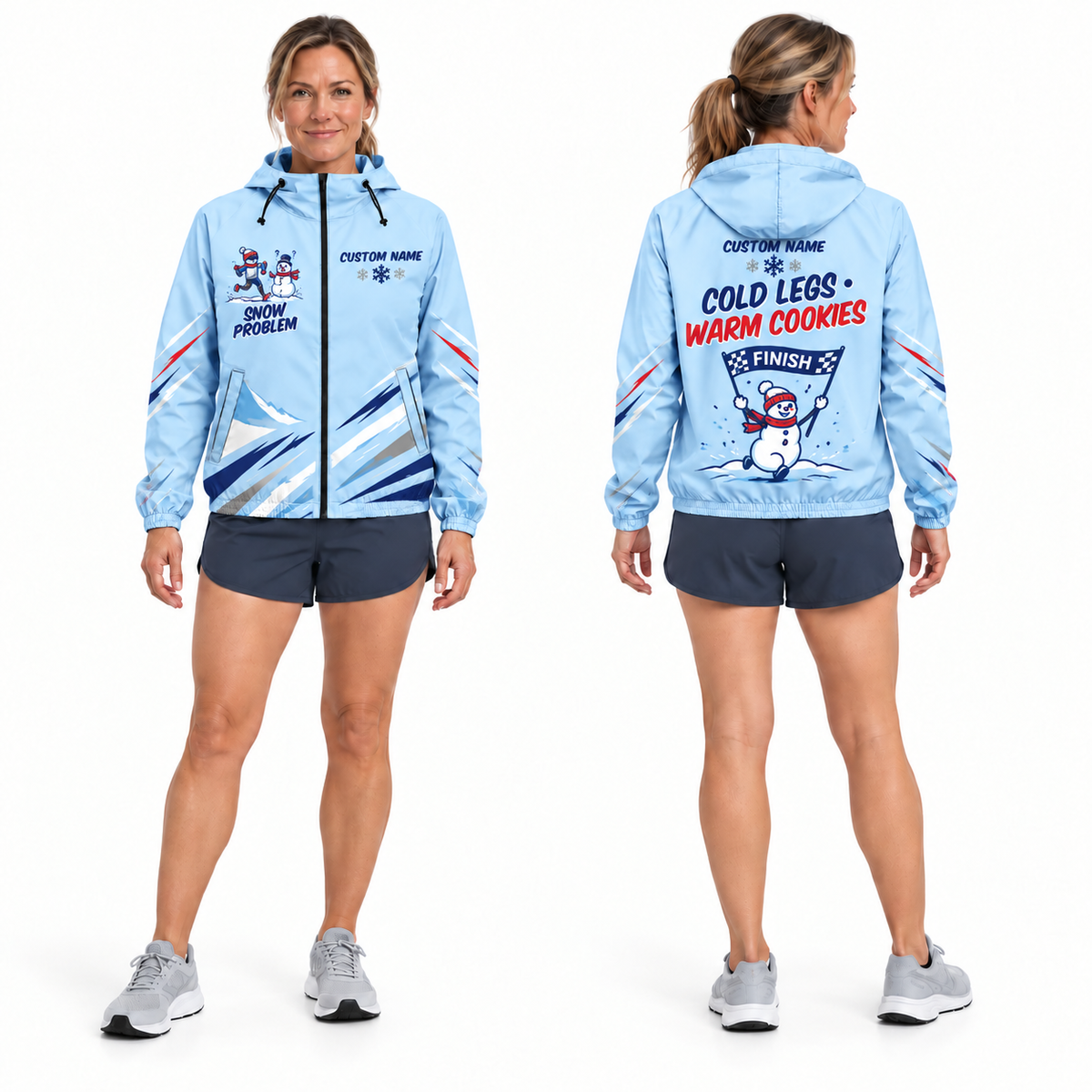 Custom Name Snow Problem Running Windbreaker Jacket