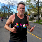 LGBT Pride Running Tank Top Rainbow Human Running Singlet for Men and Women