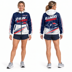 Custom Name Run Illinois Illinois Running Windbreaker Jacket