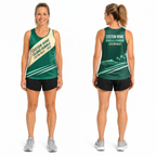 Custom Name Miles Island Palm Sprint Running Tank Top