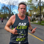 Funny Dad Running Tank Top My Dad Legs Don’t Quit Tech Singlet