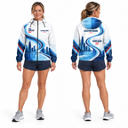Custom Name Chicago River Motion Running Windbreaker Jacket